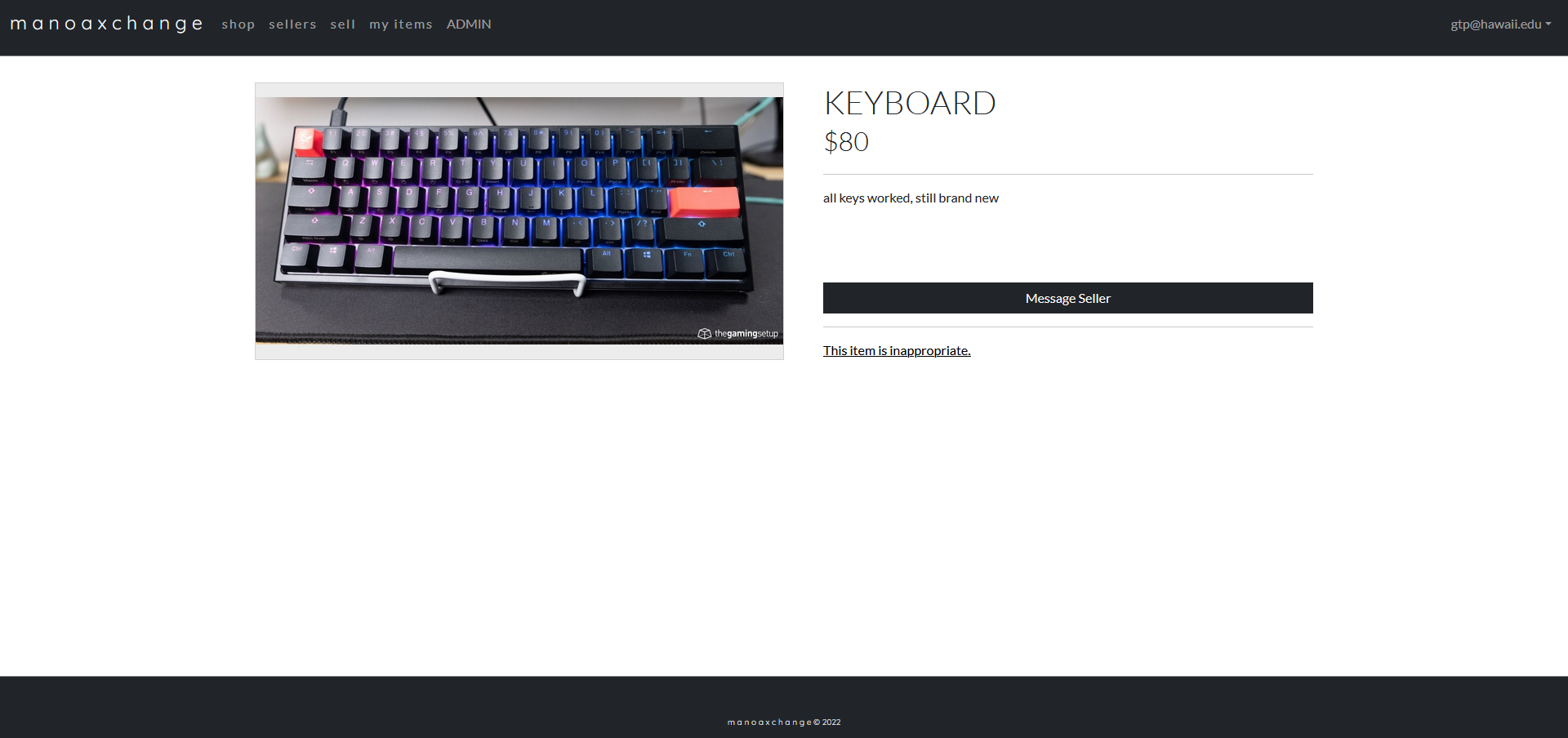 Item Page